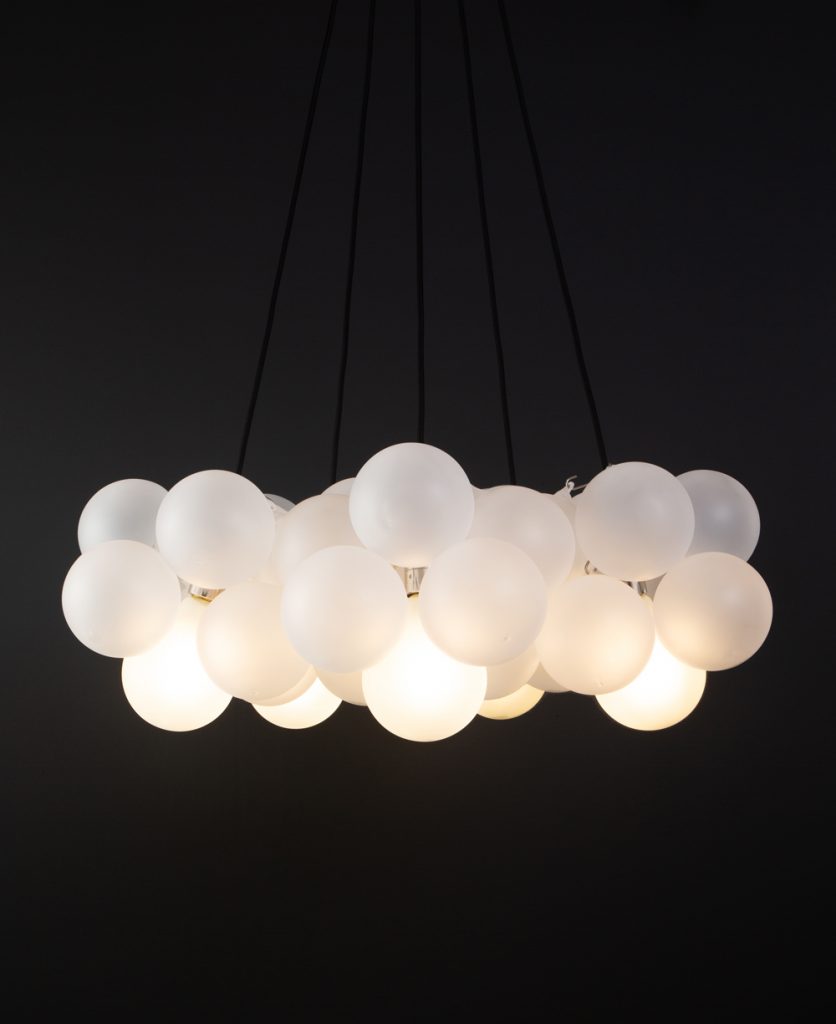 D&R FROSTED BUBBLE CHANDELIER LIGHT
